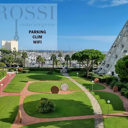 Apartment T2 Fidji Vue Port Et Parking Clim Wifi - Rossiconciergerie - Linge En Option La Grande-Motte
